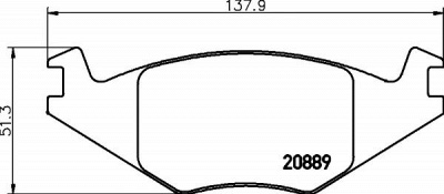 HELLA PAGID 8db355017491 -  Комплект тормозных колодок, дисковый тормоз